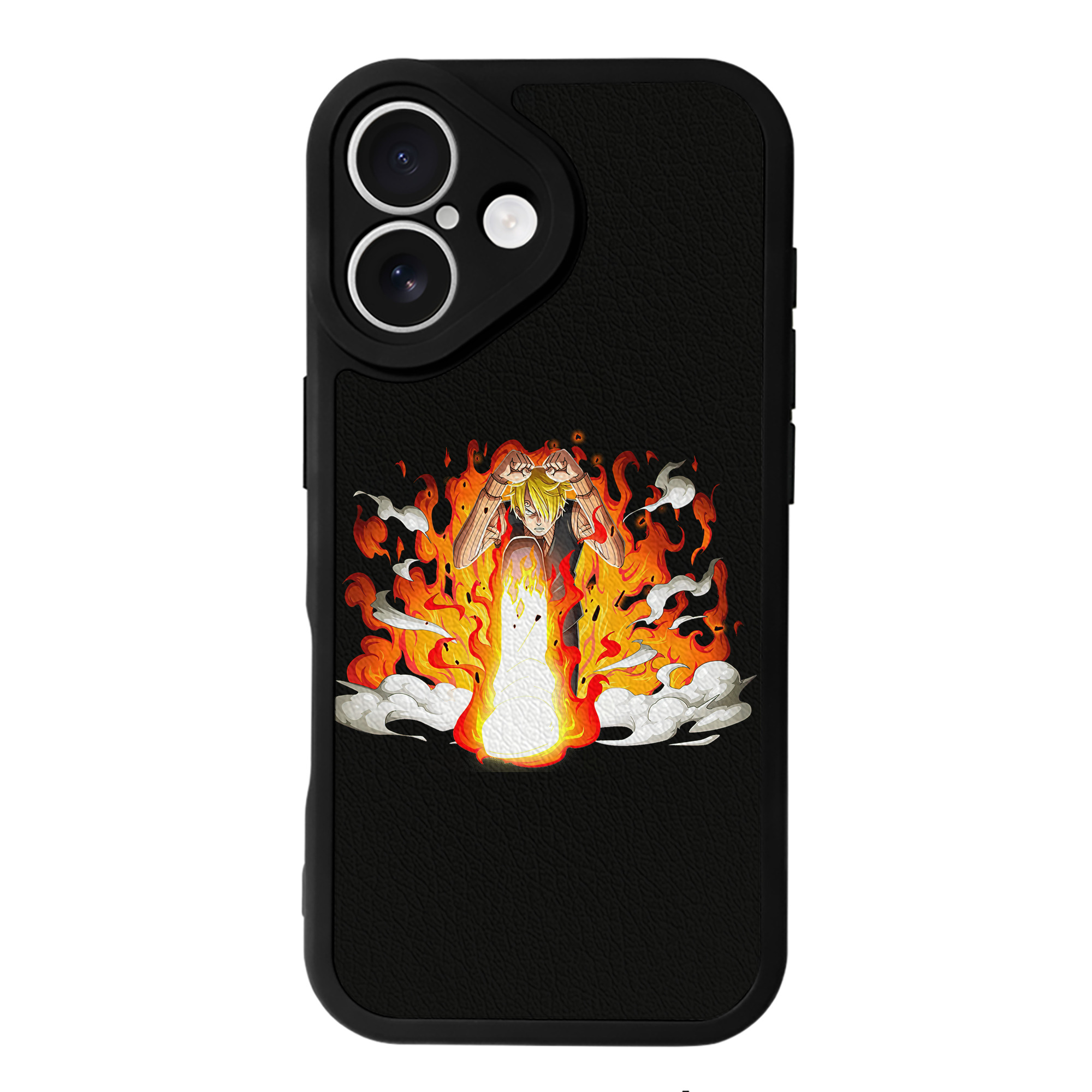 （画像用） ワンピース サンジ ONE PIECE Sanji 【iPhone 16シリーズ対応】シリコンスマホケース（レザー調） 材質：シリコン